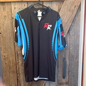 Men's Black and Blue Cycling Jersey
